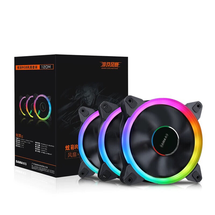 先马太阳风3/光环3 RGB电脑机箱散热风...