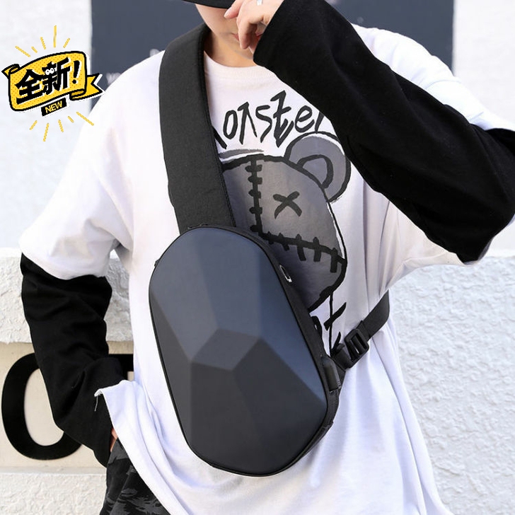 清仓处理卡帝乐硬壳胸包男女斜挎包单肩包几何...