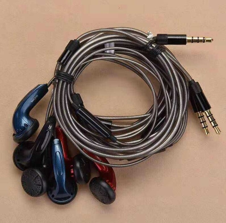 森海MX500平头耳塞式耳机hifi带麦平...