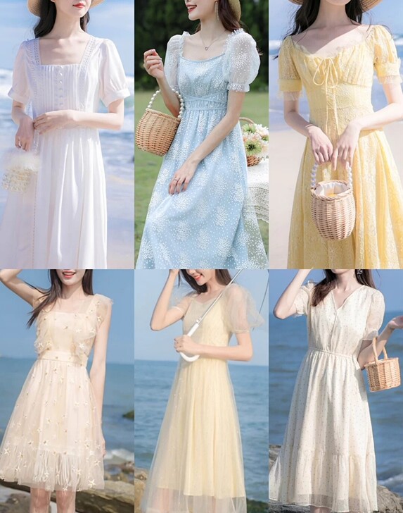 【女装清仓】仙女连衣裙可盐可甜夏装新款甜美...