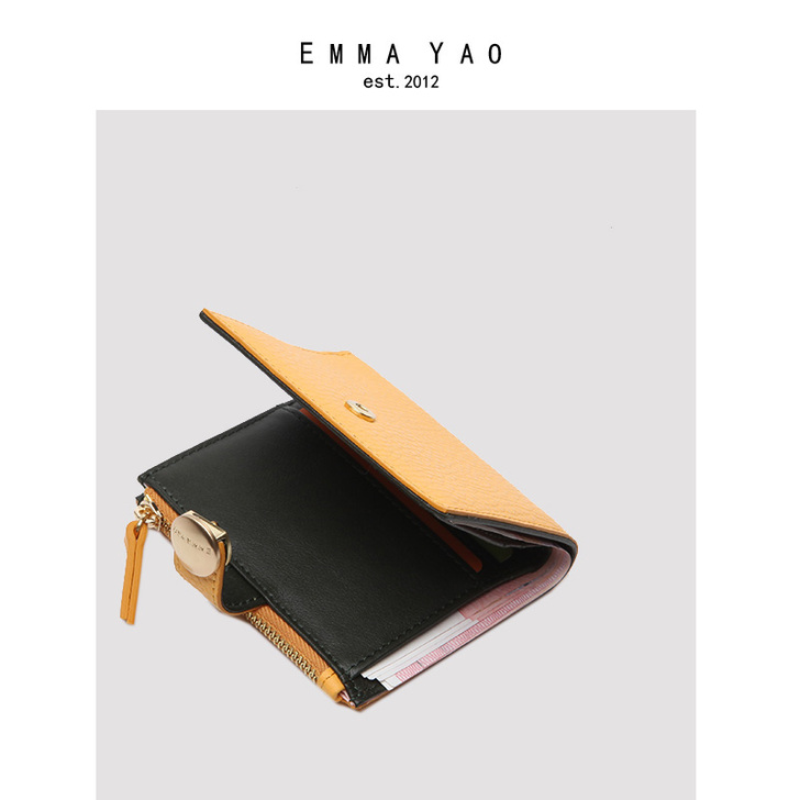 EMMA YAO 女式真皮小钱包 新款短款...