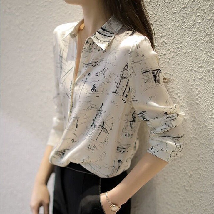 法式慵懒风雪纺衬衫女夏气质衬衣薄款防晒服2...