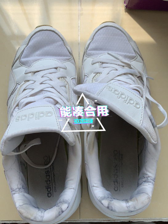 阿迪达斯NEO白色运动鞋，正品，男款44号...