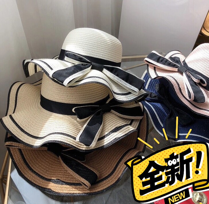 【仓库升级处理】草帽女防晒遮阳沙滩海边大帽...