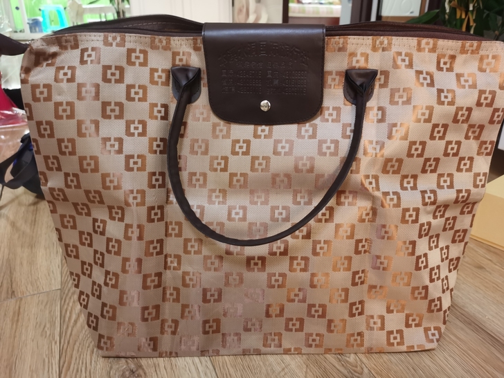 特大手提包包女时尚百搭女包印花大包拉链大容...