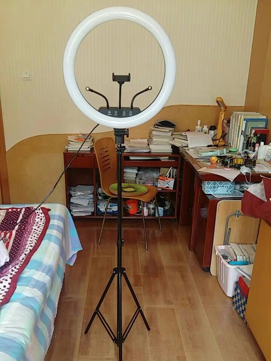 【特价包邮】大号补光灯手机直播支架三脚架主...