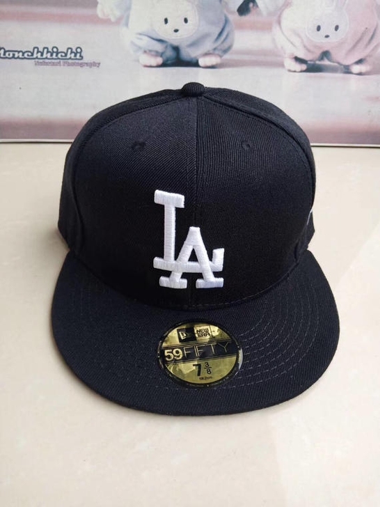 MLB洛杉矶道奇队la全封不可调节棒球帽平...