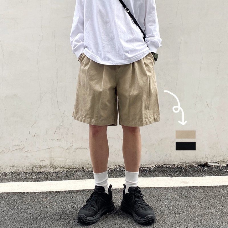 夏季原宿风工装短裤男港风宽松ins潮牌裤子...