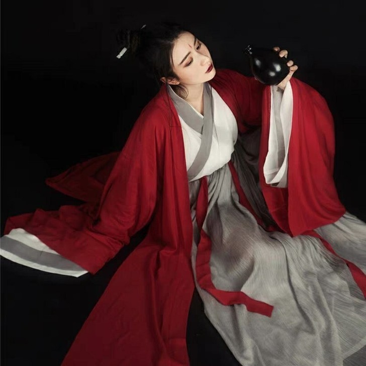 侠客古装侠客大红色汉服男女士款仙气飘逸古风...