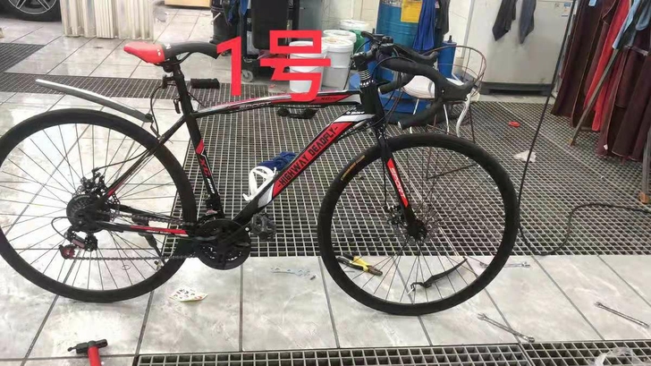 非二手变速公路自行车低价处理双碟刹实心胎弯...