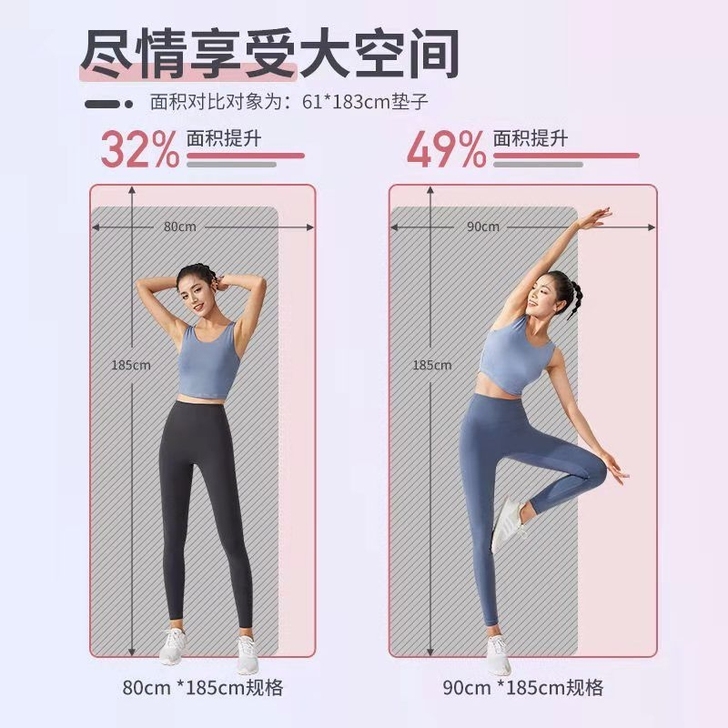 瑜伽垫加厚防滑初学者男女健身垫加宽地垫子珈...