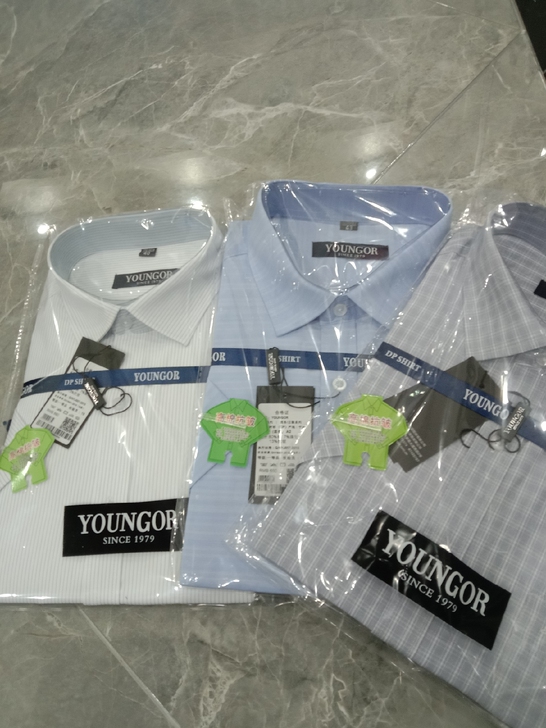 正品夏季雅戈尔衬衫男士短袖商务休闲纯棉条纹...