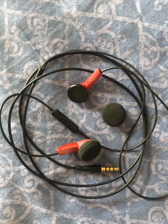 森海塞尔MX365红色平头耳塞换线加麦克风...