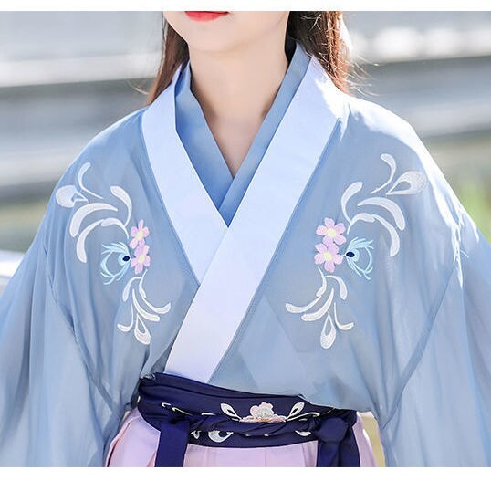 魏晋风交领齐腰汉服