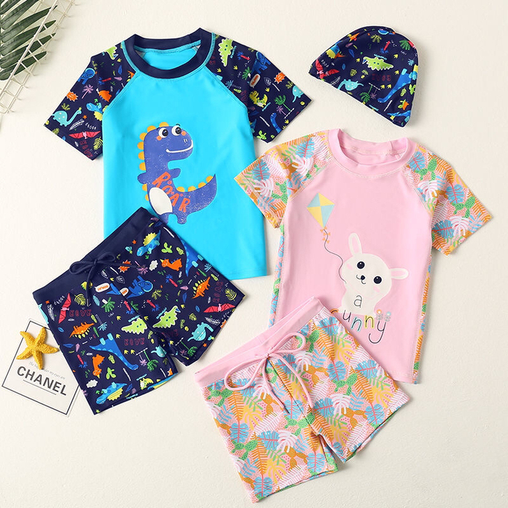 【亏本清仓】儿童泳衣男童女孩小中大童宝宝卡...