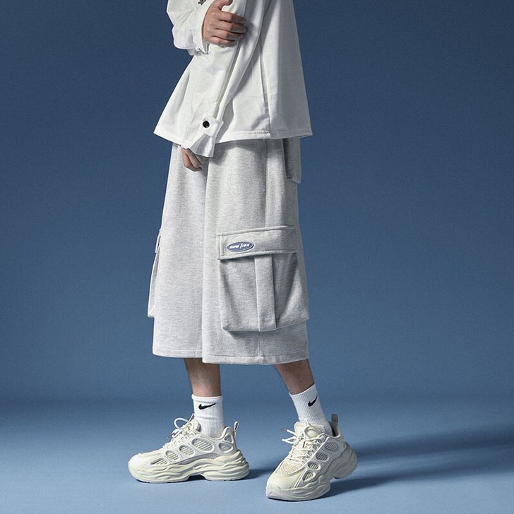 七分裤男夏季薄款宽松运动裤子潮流百搭休闲中...