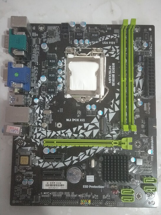 铭瑄B365M里程碑，电脑台式机主板，拆机...