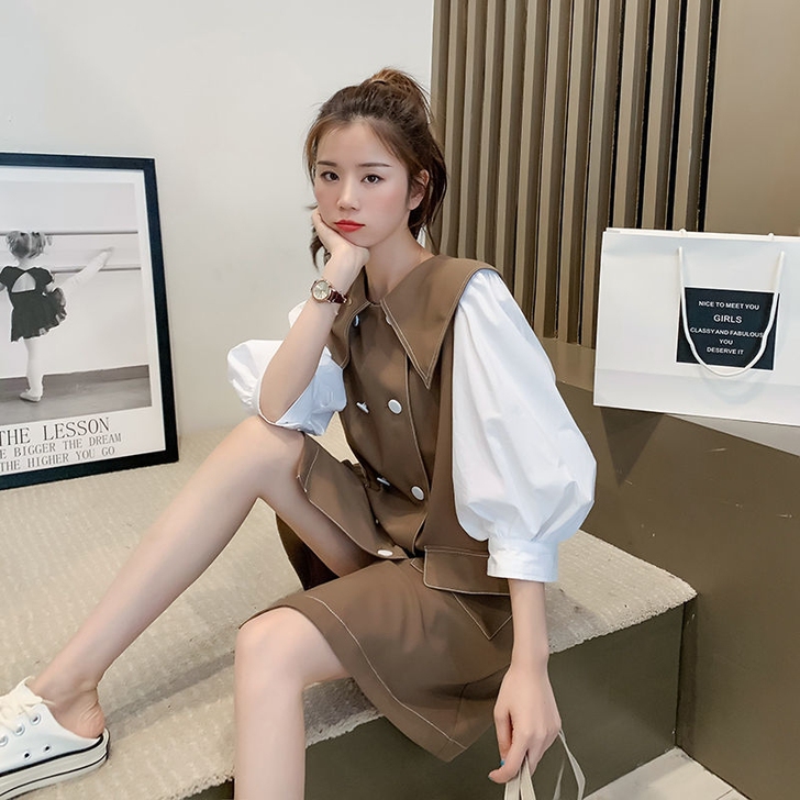 减龄显瘦轻熟风连衣裙2021年新款夏季裙子...