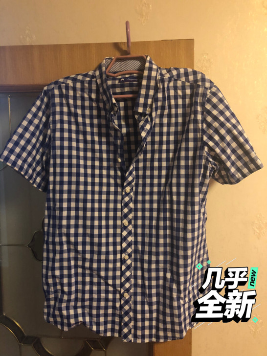 包邮 格子衬衫 男款 舒适 简约 短袖 衬衫