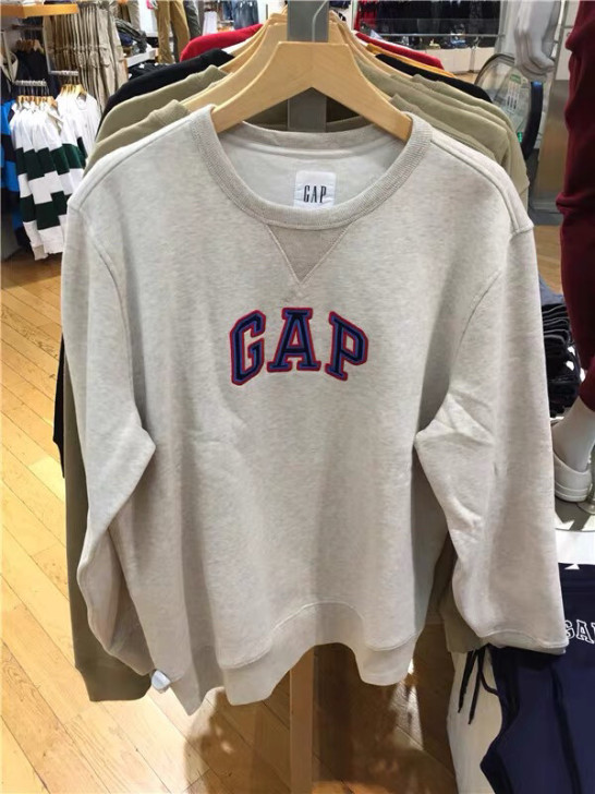 Gap男装时尚套头卫衣 新款长袖logo上...