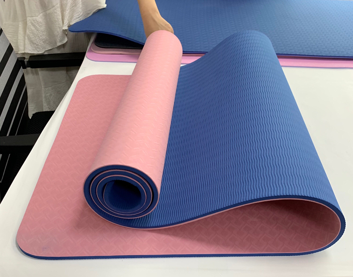 tpe双色瑜伽垫加宽加长防滑垫无味环保健身垫