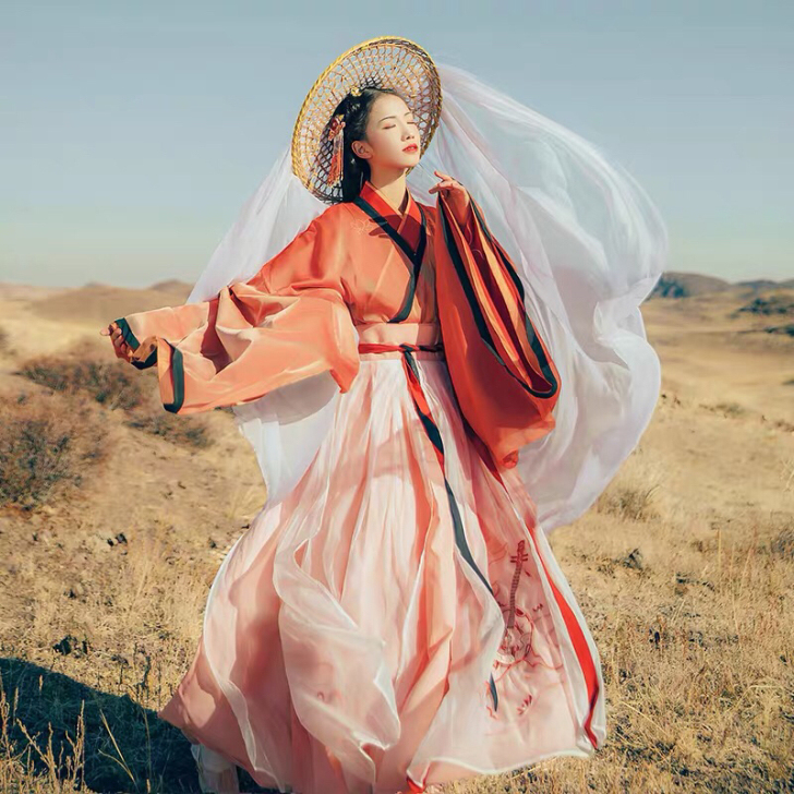 汉尚华莲如音姬传统汉服女装交领齐腰襦裙日常...