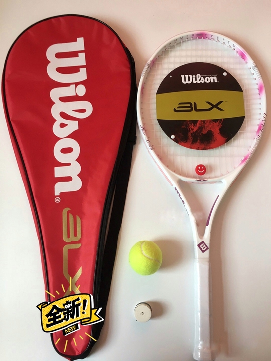 ［全新闲置］威尔胜网球拍新款粉色威尔逊成人...