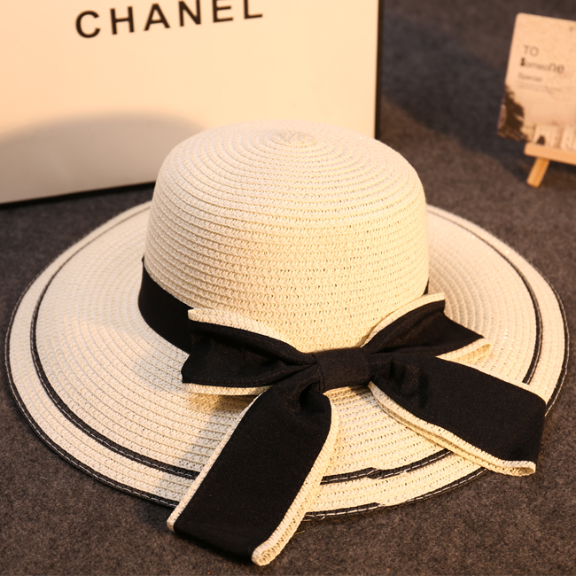 草帽女夏天亲子遮阳帽防晒帽太阳帽出游度假海...