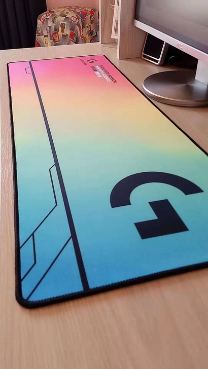 罗技鼠标垫超大号游戏电竞办公电脑键盘垫加厚...