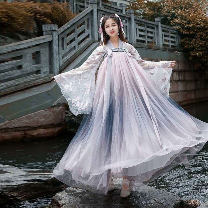 【花神赋】正品复刻广袖汉服女齐胸齐腰襦裙日...