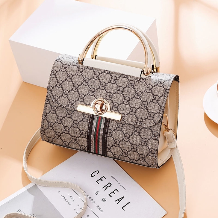 小众时尚法国新款韩版印花女包包手提包简约百...