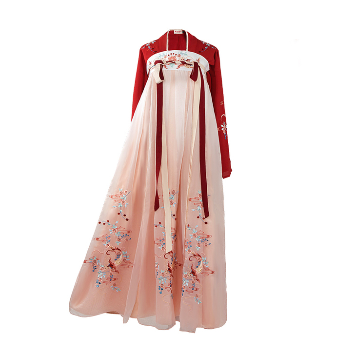 汉尚华莲传统汉服女重工锦鲤绣花唐制齐胸襦裙...