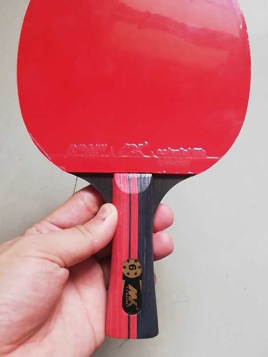 包邮处理细微瑕疵6星乒乓球拍初学者训练横拍...