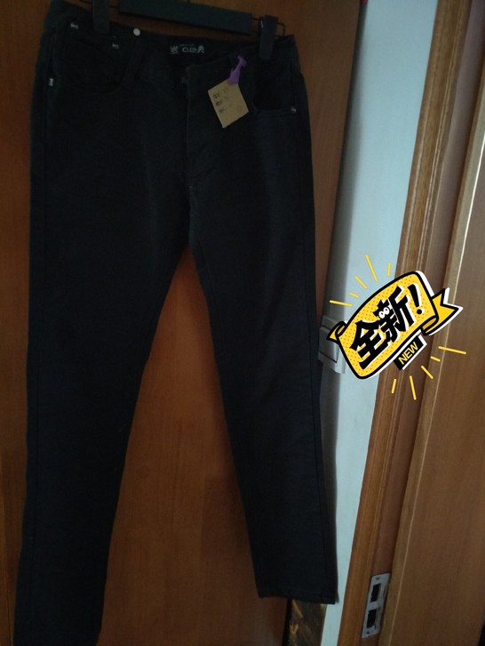 穿黑色女裤牛仔裤长裤料子很好全新未开扣眼有...