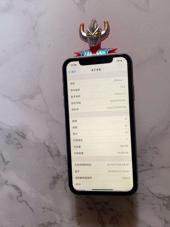 苹果iPhone 11 国行紫色128g...