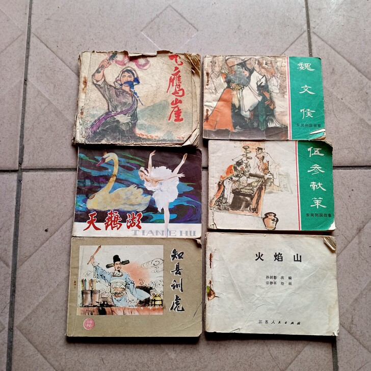漫画书六本。
