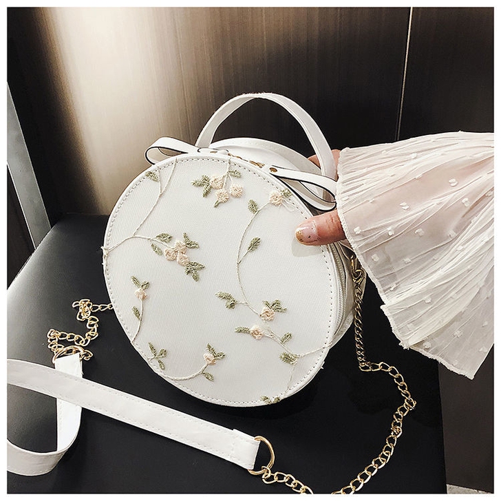 新款中国古风日常汉服配饰包手工蕾丝绣花超仙...