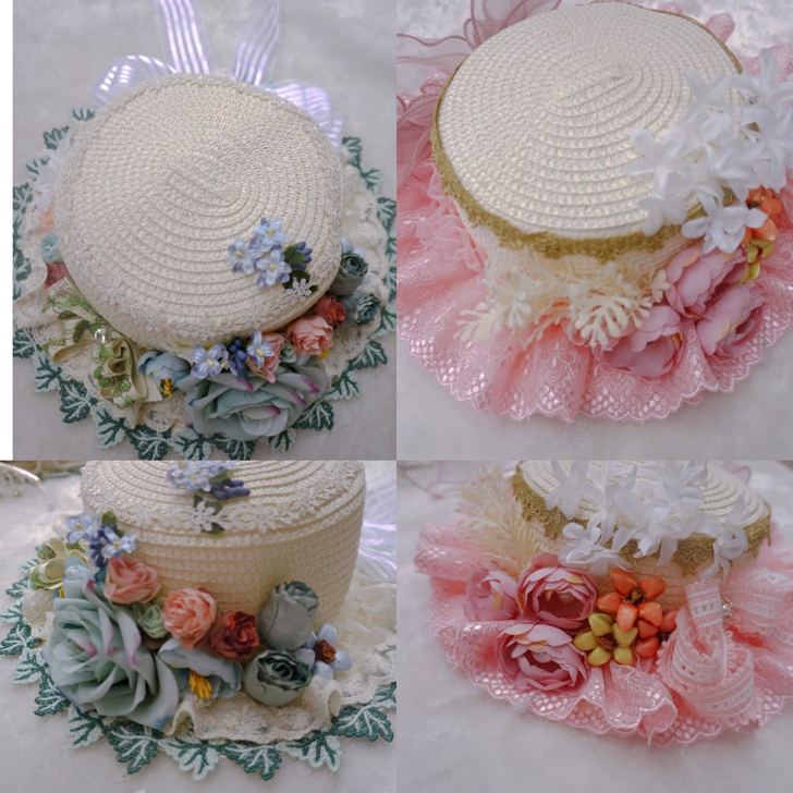 Loli塔手作礼帽帽子扁帽优雅xd价