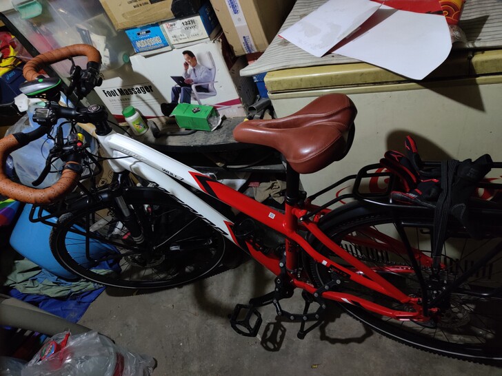 美利达野狼7旅行自行车，骑了有一百公里就闲...