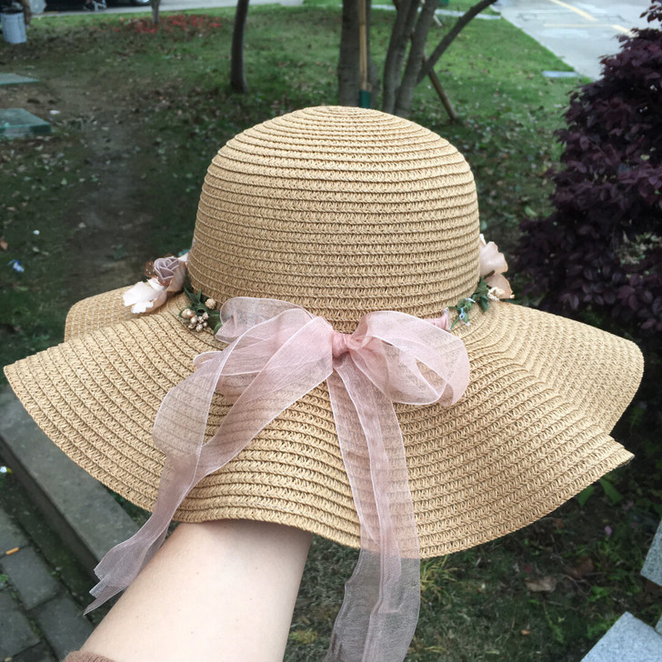 海边沙滩帽，花环草帽，尾货余下不多，18元...