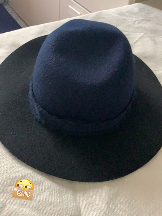 Zara毛呢拼色礼帽