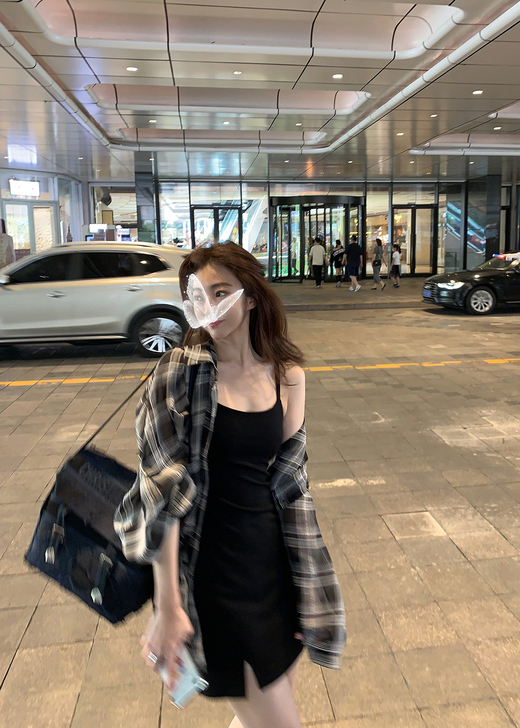 skishop 格纹衬衫女秋2021新款夏...