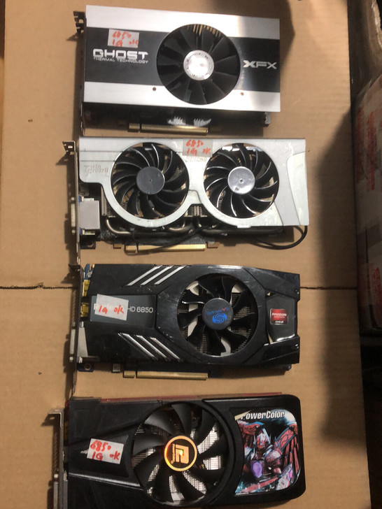 共4张HD6850显卡1g拆机游戏显卡