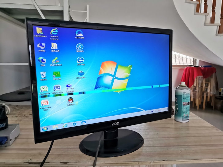 包邮aoc冠捷22寸监控显示器电脑屏幕台式...