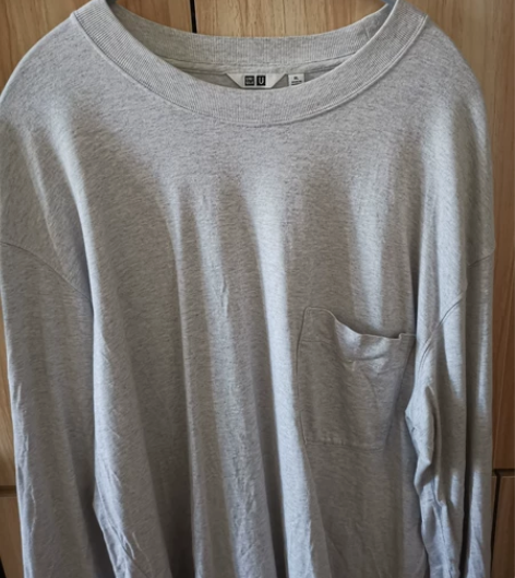 优衣库uniqlo打底长袖 u系列灰色xl...