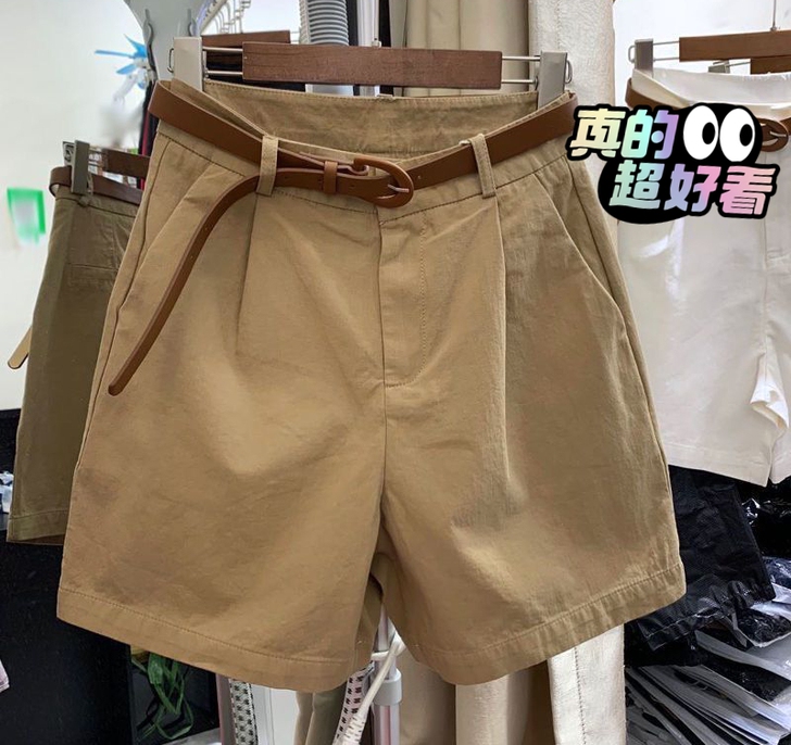 【全新包邮】纯棉工装短裤宽松女2021新款...