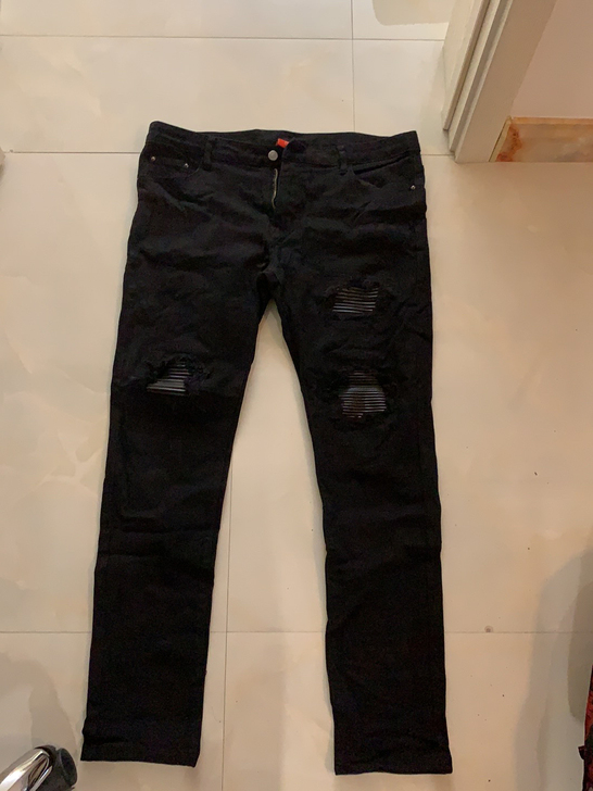 Btw破洞裤，高街必备，2xl