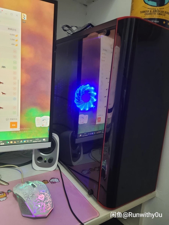 动力火车游戏办公侧透机箱，可以走背线，动力...