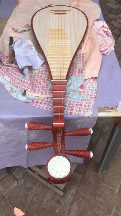 花梨木成人琵琶 初学练习 演奏琴 抛光打蜡...