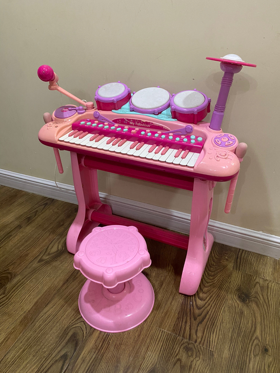 欧锐正品时尚玩具乐器电子琴鼓麦克风小钢琴二...